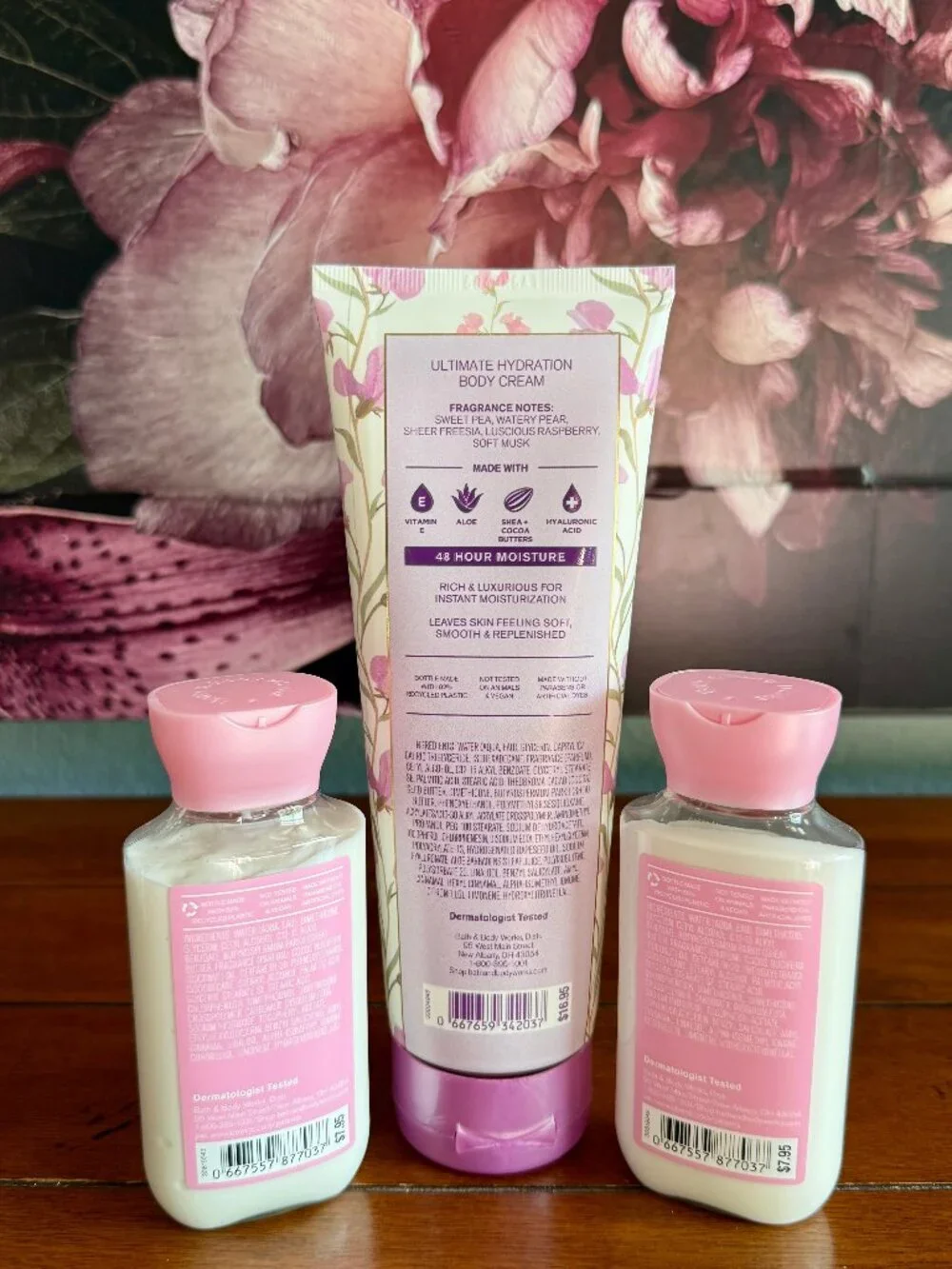 NEW 3-Pc SWEET PEA Body Cream & Lotion Bath & Body Works